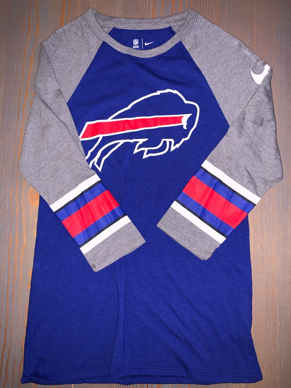 Women’s Official NFL Nike Buffalo Bills Long Sleeve Raglan Shirt
